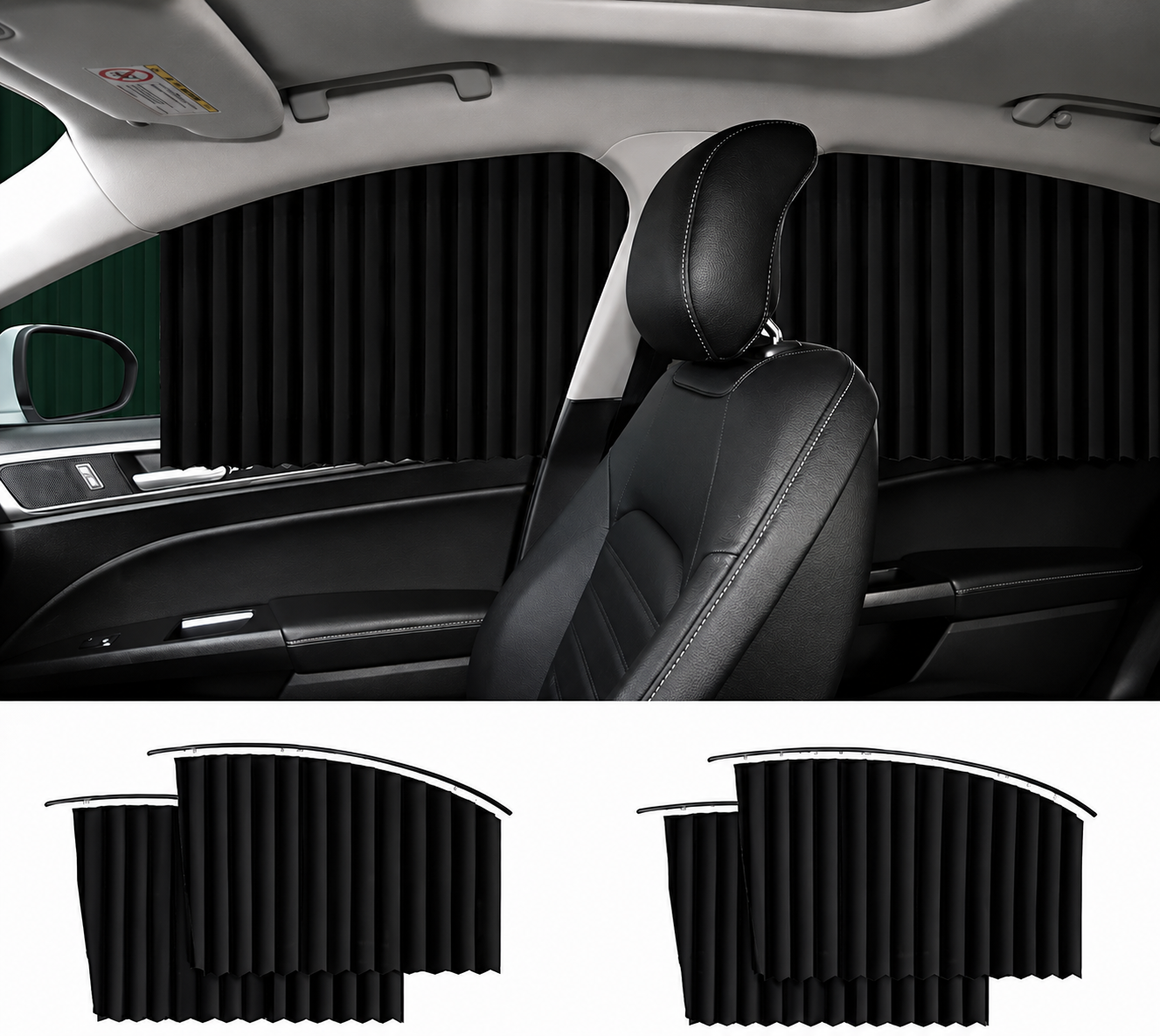 Universal Fit Magnetic Car Side Window Privacy Sunshade Car Window Curtain
