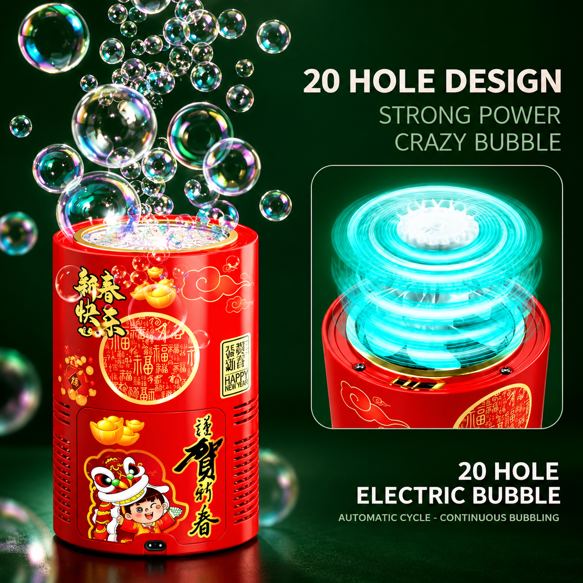 Automatic Bubble Machine Pack of-1