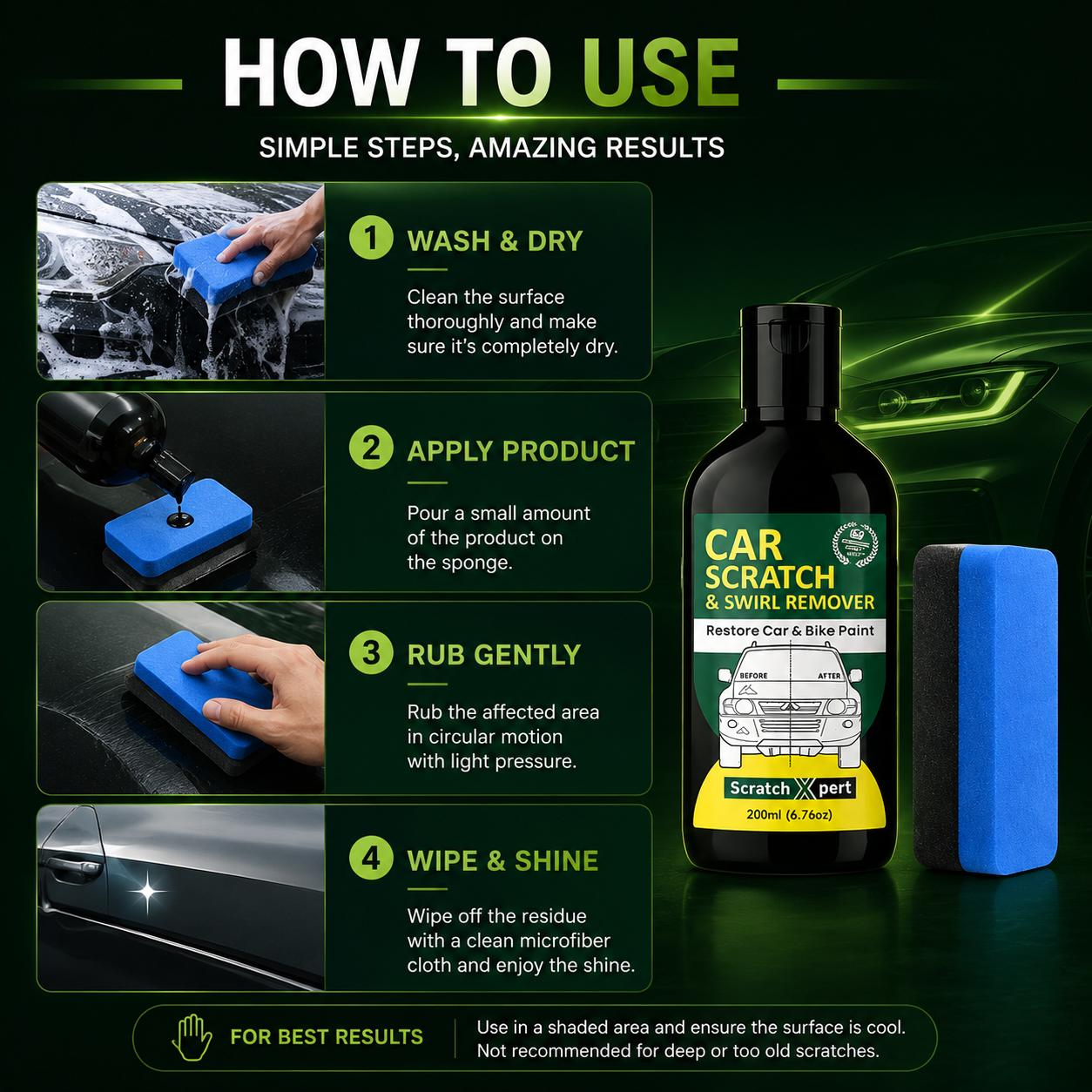 Car Body Scratch Remover (Pack of 2)