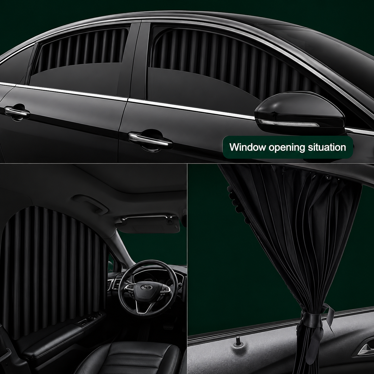 Universal Fit Magnetic Car Side Window Privacy Sunshade Car Window Curtain
