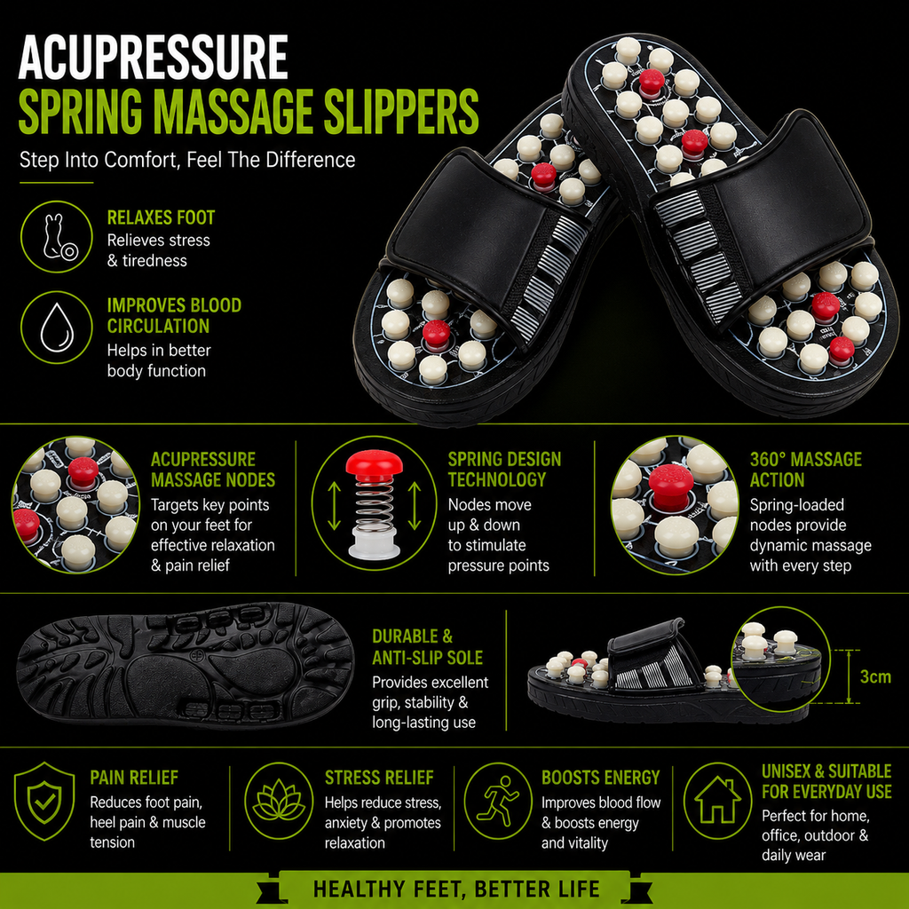 Spring Acupressure and Magnetic Therapy Accu Yoga Paduka