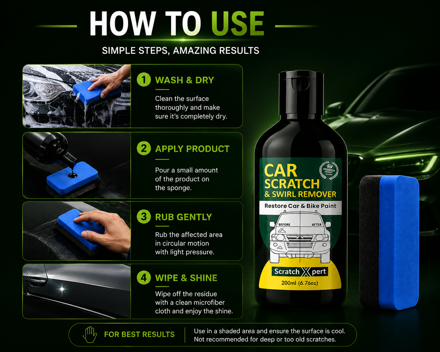 Car Body Scratch Remover (Pack of 2)