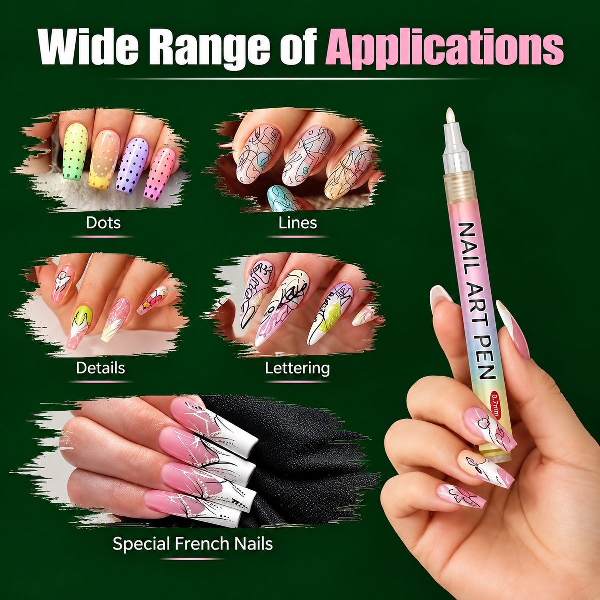 Nail Art Pens Set of 12 Colors